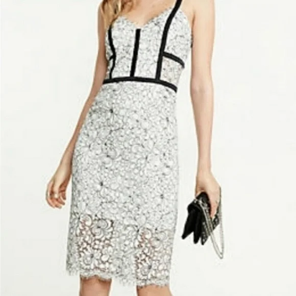 chinese dress ladies Fleur floral-embroidered lace midi dress in Neutrals main image 1